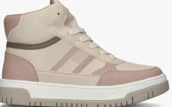 beige tommy hilfiger hoge sneakers flag high top lace-up