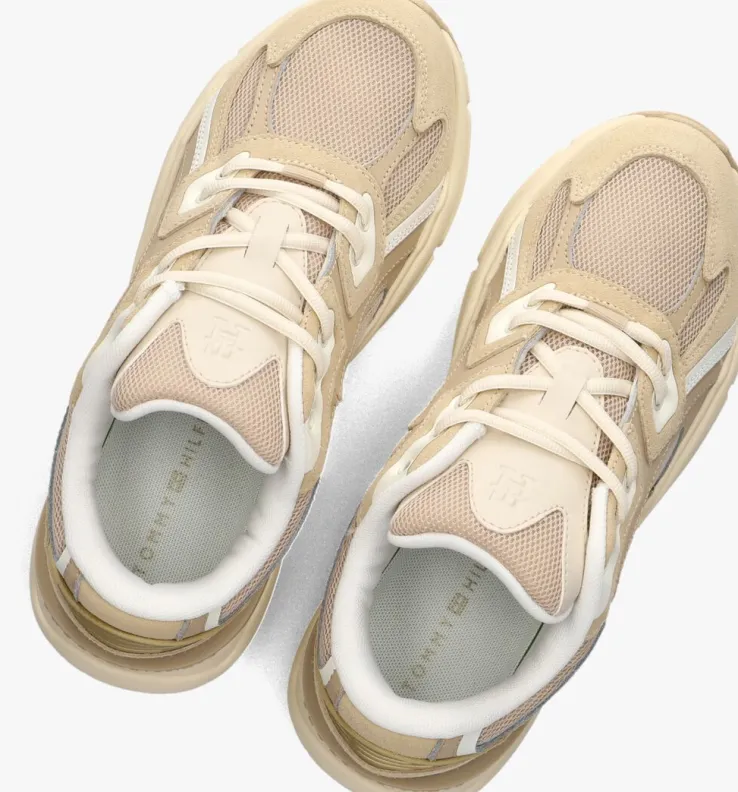 beige tommy hilfiger lage sneakers th modern rugged runner