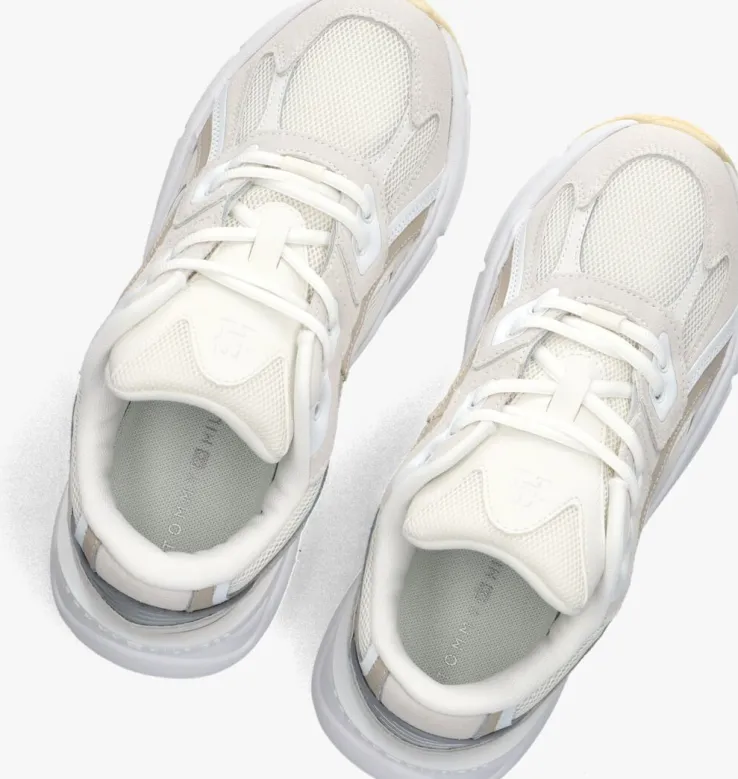 beige tommy hilfiger lage sneakers th modern rugged runner