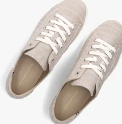 beige tommy hilfiger lage sneakers vulc sneaker chambray
