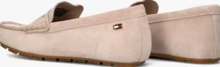 beige tommy hilfiger loafers flag soft suede drive
