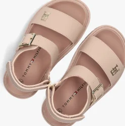 beige tommy hilfiger platte sandalen 33785