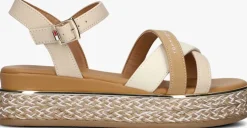 beige tommy hilfiger platte sandalen 33790