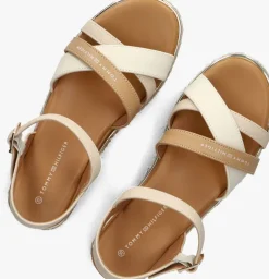 beige tommy hilfiger platte sandalen 33790