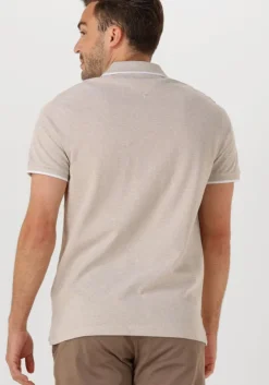 beige tommy hilfiger polo linen pique reg polo