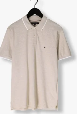 beige tommy hilfiger polo linen pique reg polo