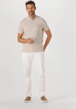 beige tommy hilfiger polo linen pique reg polo