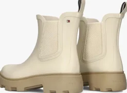 beige tommy hilfiger regenlaarzen rubber flag cleated rainboot