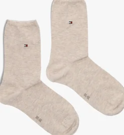 beige tommy hilfiger sokken th women sock casual