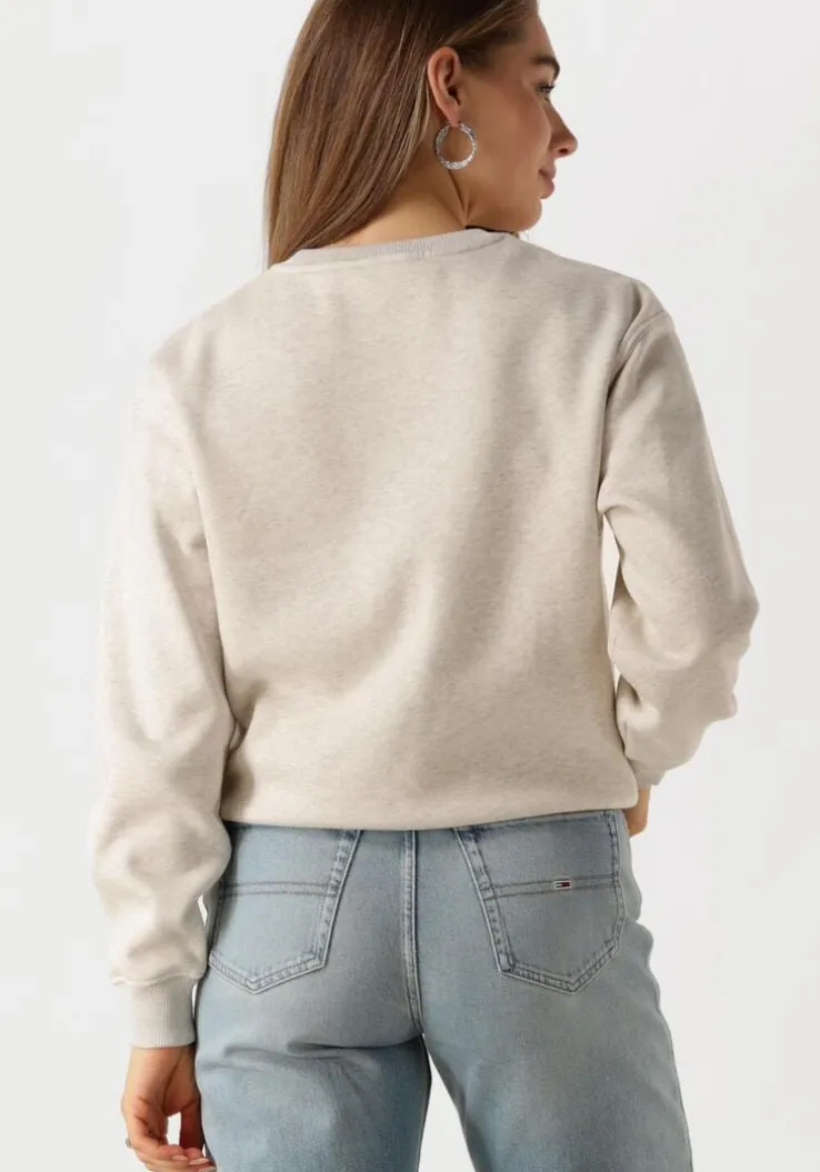 beige tommy hilfiger sweater mdrn reg corp logo c-nk swtshrt