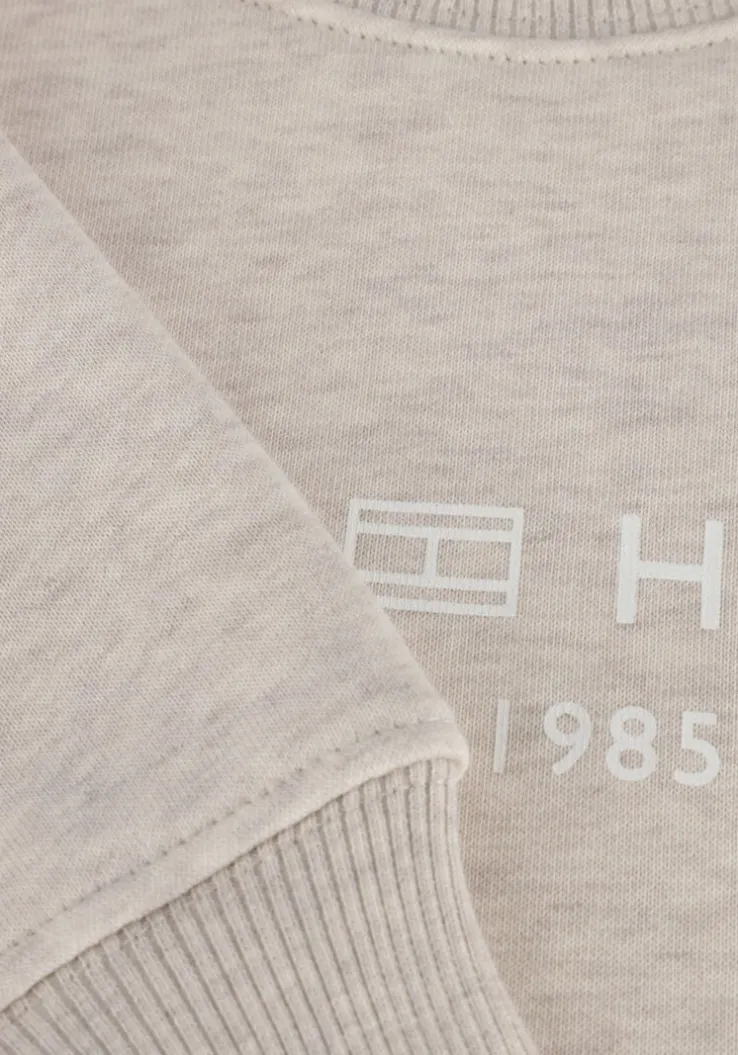 beige tommy hilfiger sweater mdrn reg corp logo c-nk swtshrt