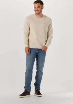 beige tommy hilfiger trui essential structure crew neck