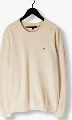 beige tommy hilfiger trui essential structure crew neck