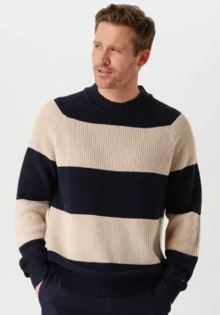 beige tommy hilfiger trui dc prep rugby cneck