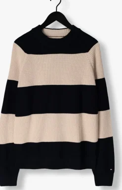 beige tommy hilfiger trui dc prep rugby cneck