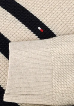 beige tommy hilfiger trui structure crew nk