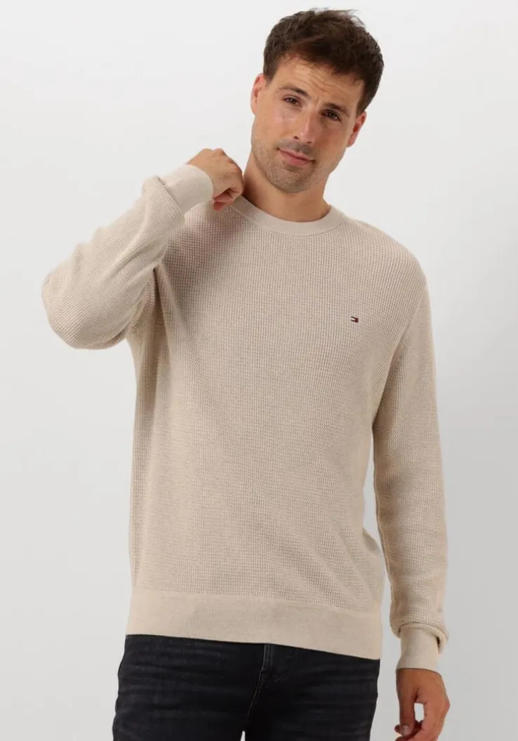 beige tommy hilfiger trui refined structure cr