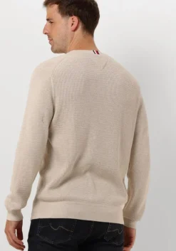 beige tommy hilfiger trui refined structure cr