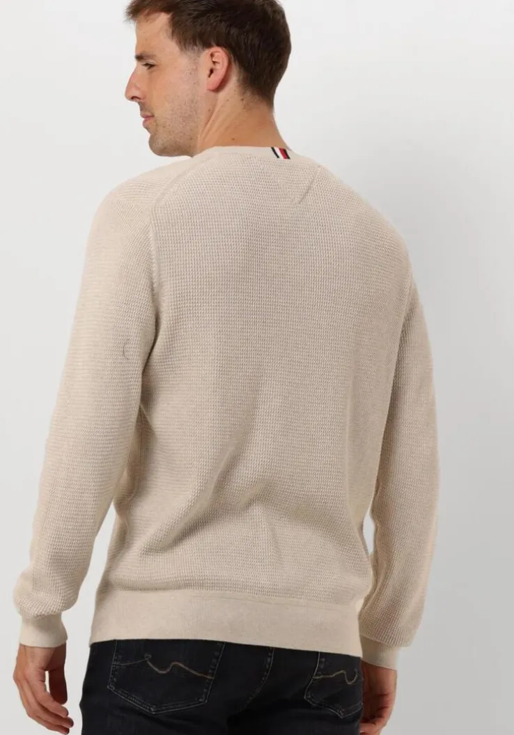 beige tommy hilfiger trui refined structure cr