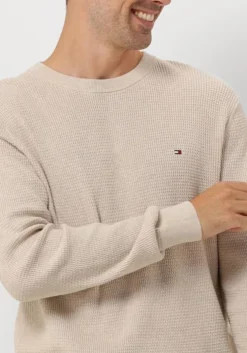 beige tommy hilfiger trui refined structure cr