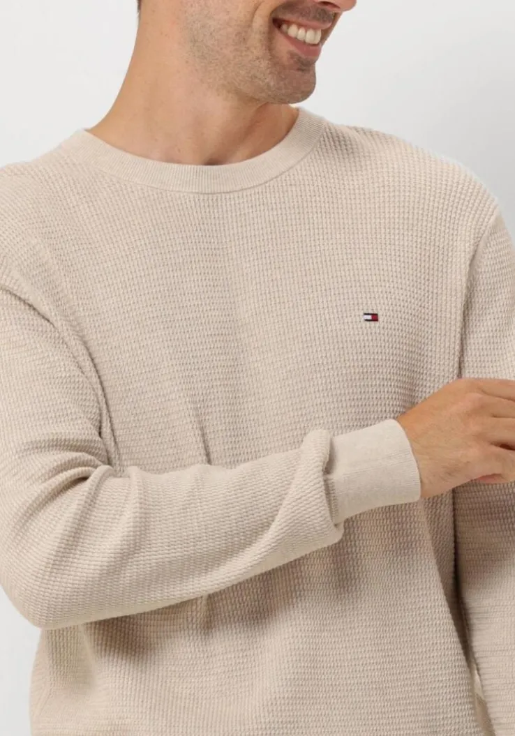 beige tommy hilfiger trui refined structure cr
