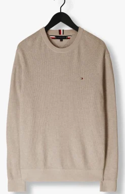 beige tommy hilfiger trui refined structure cr