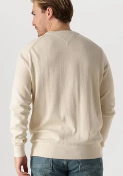 beige tommy hilfiger trui pima org ctn cashmere crew neck