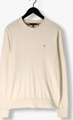 beige tommy hilfiger trui pima org ctn cashmere crew neck