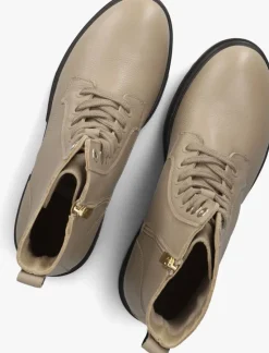 beige tommy hilfiger veterboots bicolor lace-up