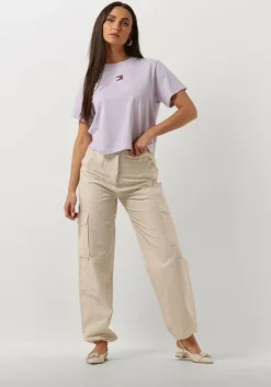 beige tommy jeans cargobroeken tjw harper hr cargo pant