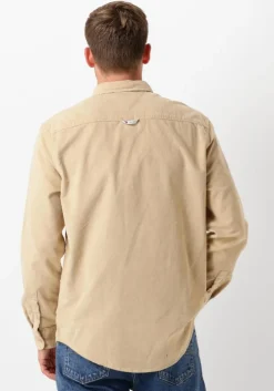 beige tommy jeans casual overhemd tjm reg corduroy shirt