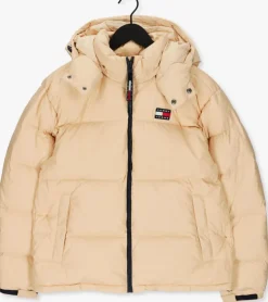beige tommy jeans gewatteerde jas tjm alaska puffer