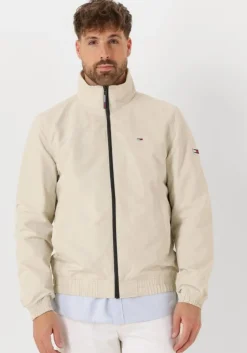 beige tommy jeans gewatteerde jas tjm essential casual bomber