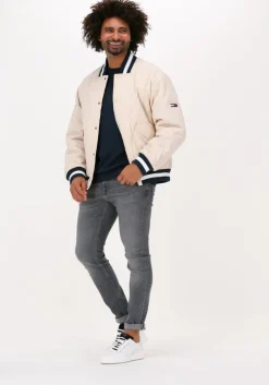 beige tommy jeans jack tjm diamond quilted bomber