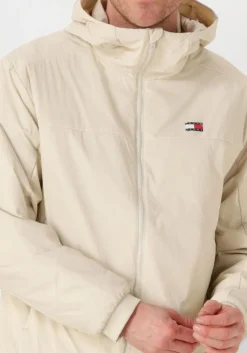 beige tommy jeans jack tjm super lt poly jacket ext