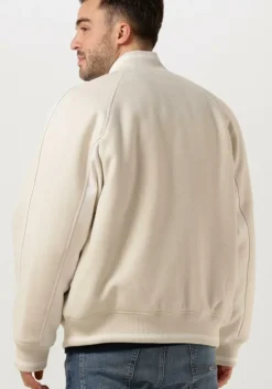 beige tommy jeans jack tjm wool varsity bomber