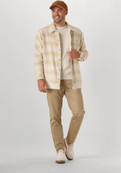 beige tommy jeans overhemden tjm badge check overshirt