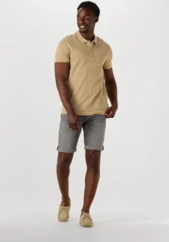 beige tommy jeans polo tjm slim placket polo ext
