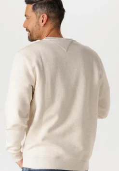 beige tommy jeans sweater tjm reg linear crew ext