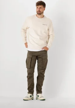beige tommy jeans sweater tjm reg linear crew ext