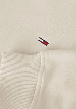 beige tommy jeans trui tjm reg s flag crew