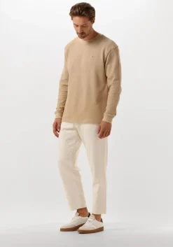 beige tommy jeans trui tjm reg waffle l/s tee