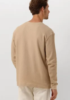beige tommy jeans trui tjm reg waffle l/s tee