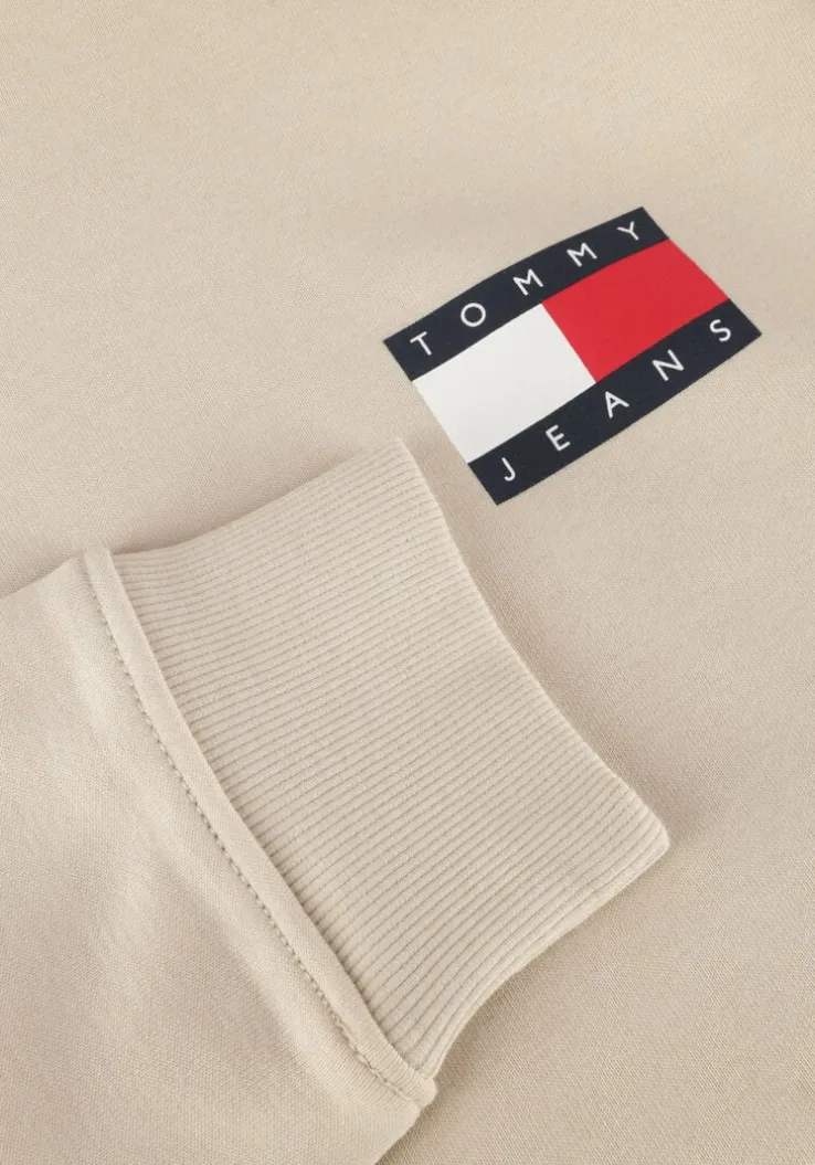beige tommy jeans truien/vesten tjm reg essential flag hood ext