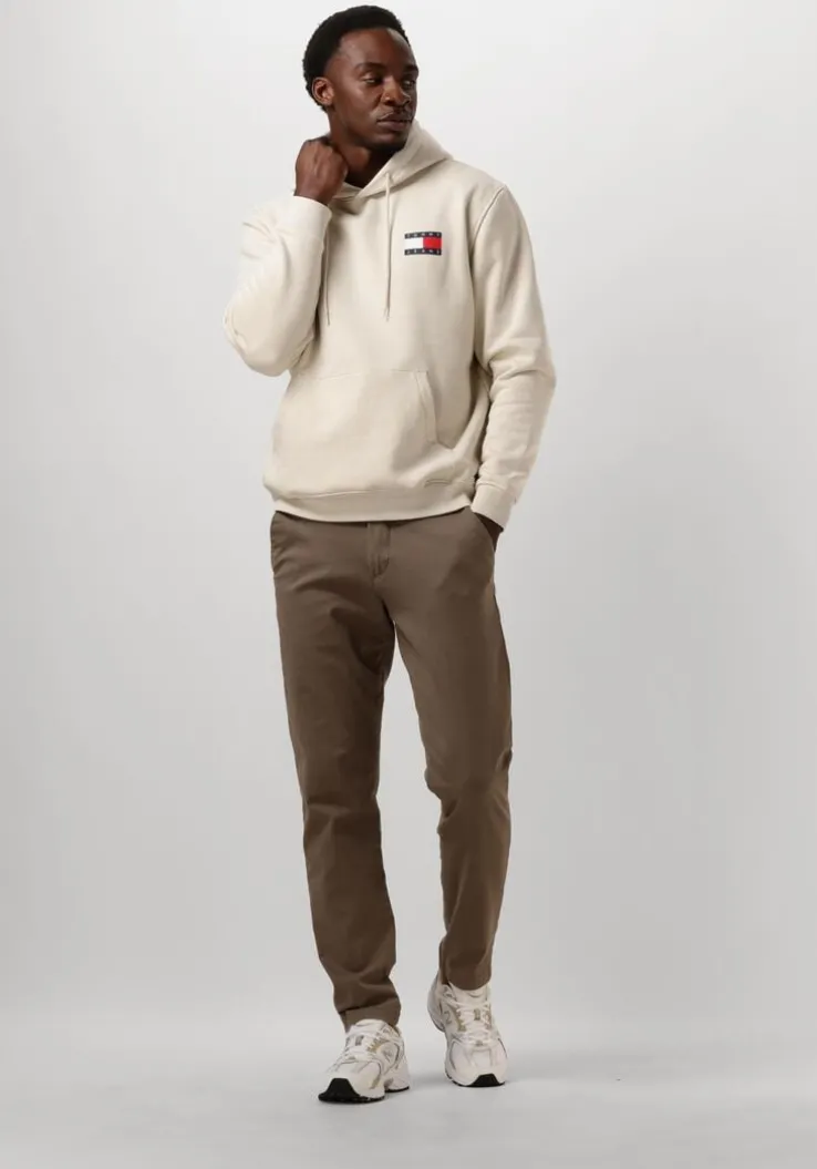 beige tommy jeans truien/vesten tjm reg essential flag hood ext