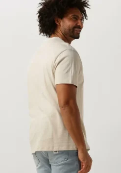 beige tommy jeans t-shirt tjm reg badge tee ext