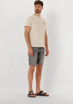 beige tommy jeans t-shirt tjm reg badge tee ext