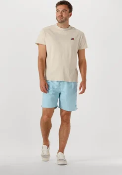 beige tommy jeans t-shirt tjm reg badge tee ext