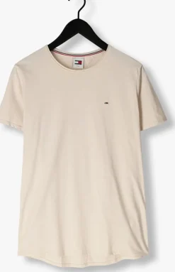 beige tommy jeans t-shirt tjm xslim jaspe c neck