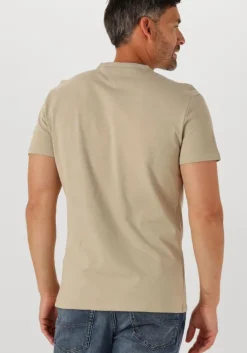 beige tommy jeans t-shirt tjm reg badge tee ext